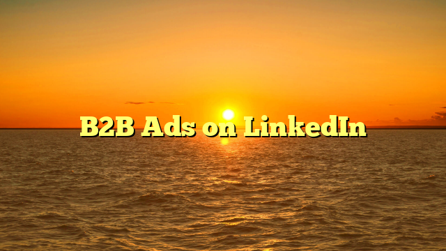 B2B Ads on LinkedIn