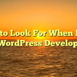 What to Look For When Hiring a WordPress Developer
