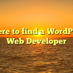 Where to find a WordPress Web Developer