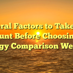 Several Factors to Take into account Before Choosing an Energy Comparison Website